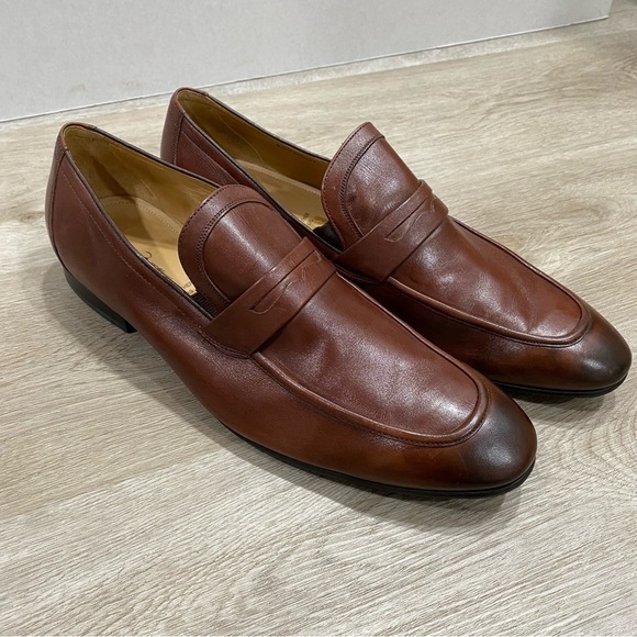 Massimo Matteo Firenze Patina Men’s Penny Driver Loafers - Picture 1 of 14